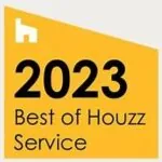 Angi Super Service Award badge for Design First Builders recognizing exceptional customer service and quality in home construction and remodeling