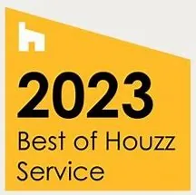 Angi Super Service Award badge for Design First Builders recognizing exceptional customer service and quality in home construction and remodeling