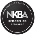 NKBA Remodeling Specialist certification badge for Design First Builders demonstrating professional kitchen and bath expertise