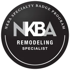 NKBA Remodeling Specialist certification badge for Design First Builders demonstrating professional kitchen and bath expertise